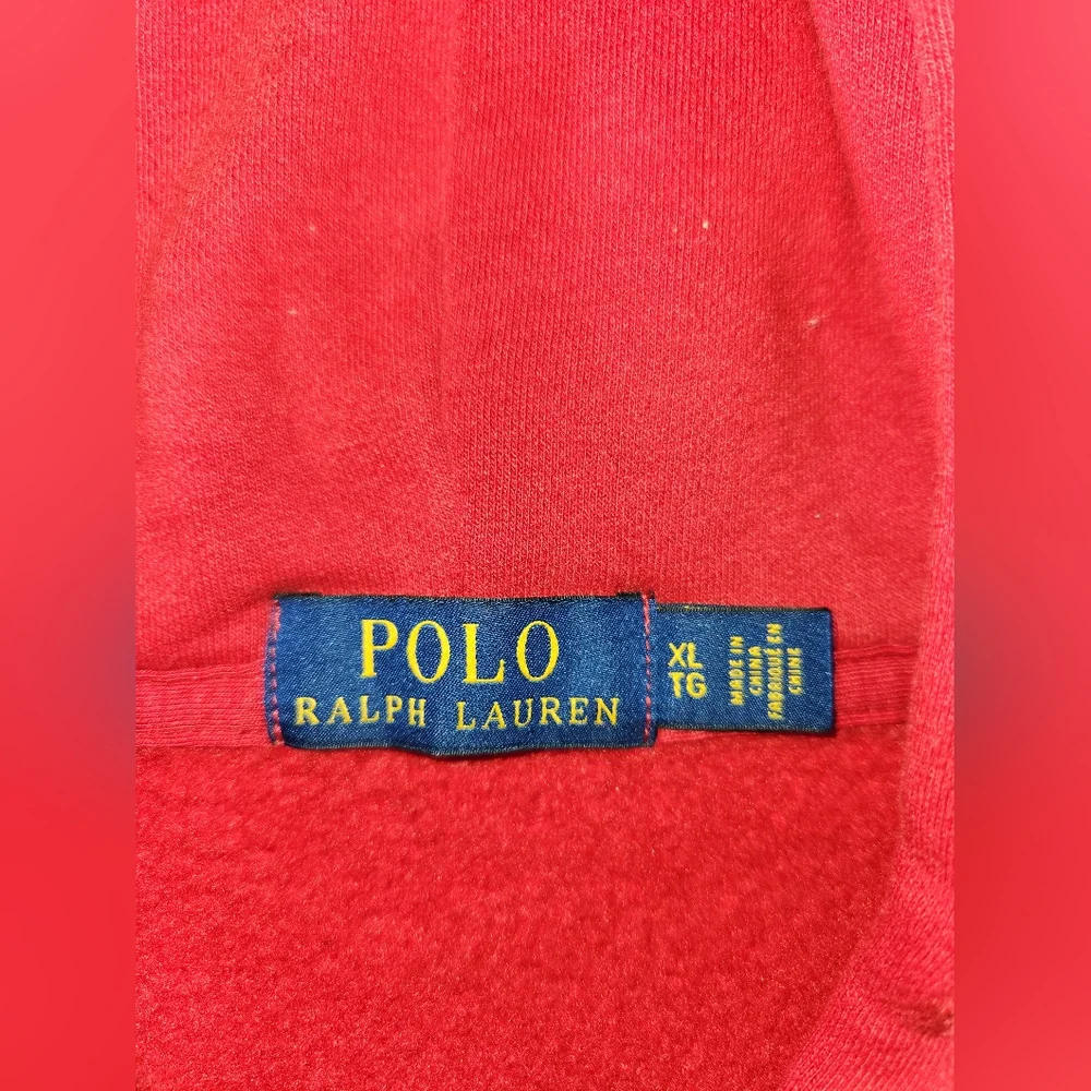 Polo Ralph Lauren Big Teddy Bear Zip Up Hoodie Red XL